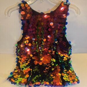PrettyLittleThing Multi Neon Iridescent Sequin Sleeveless Cami Top